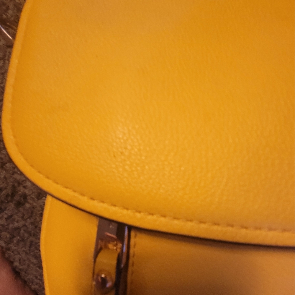 Michael Kors Yellow Leather Shoulder Bag - Picture 8 of 10